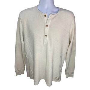 Frye and Co. Mens Antique White Long Sleeve Regular Fit Thermal Shirt XL